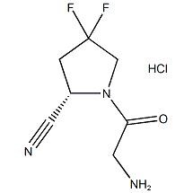 (S)-1-(2-Amminoacetile)-4,4-difluoropirrolidina-2-carbonitrile Trifluoroacetato N. CAS:1448440-51-4