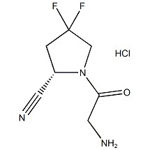 (S)-1-(2-Amminoacetile)-4,4-difluoropirrolidina-2-carbonitrile Trifluoroacetato N. CAS:1448440-51-4